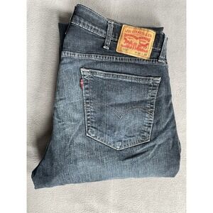 Levis 559 Jeans Mens 38x32 Blue Straight Dark Wash Denim Cotton Blend